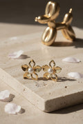 Golden Bloom Pearl Earrings