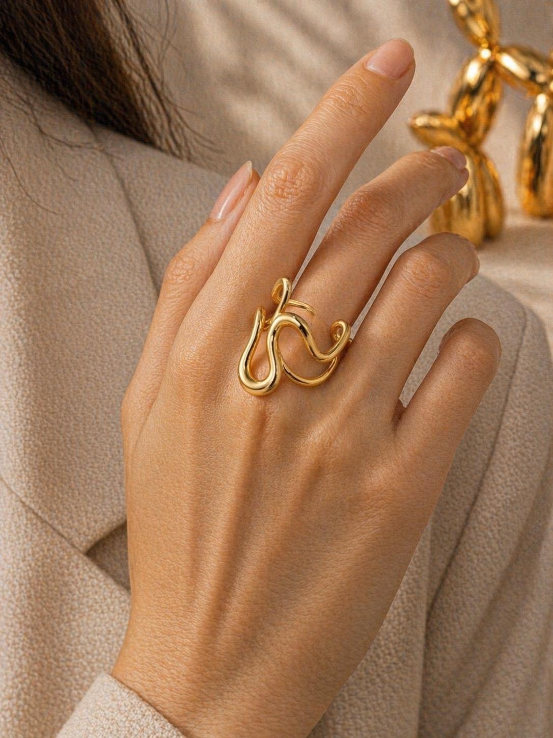 Anillo Serpentine Gold